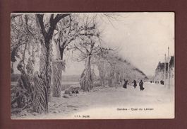 GENEVE - Quai du Léman gelé - CPN