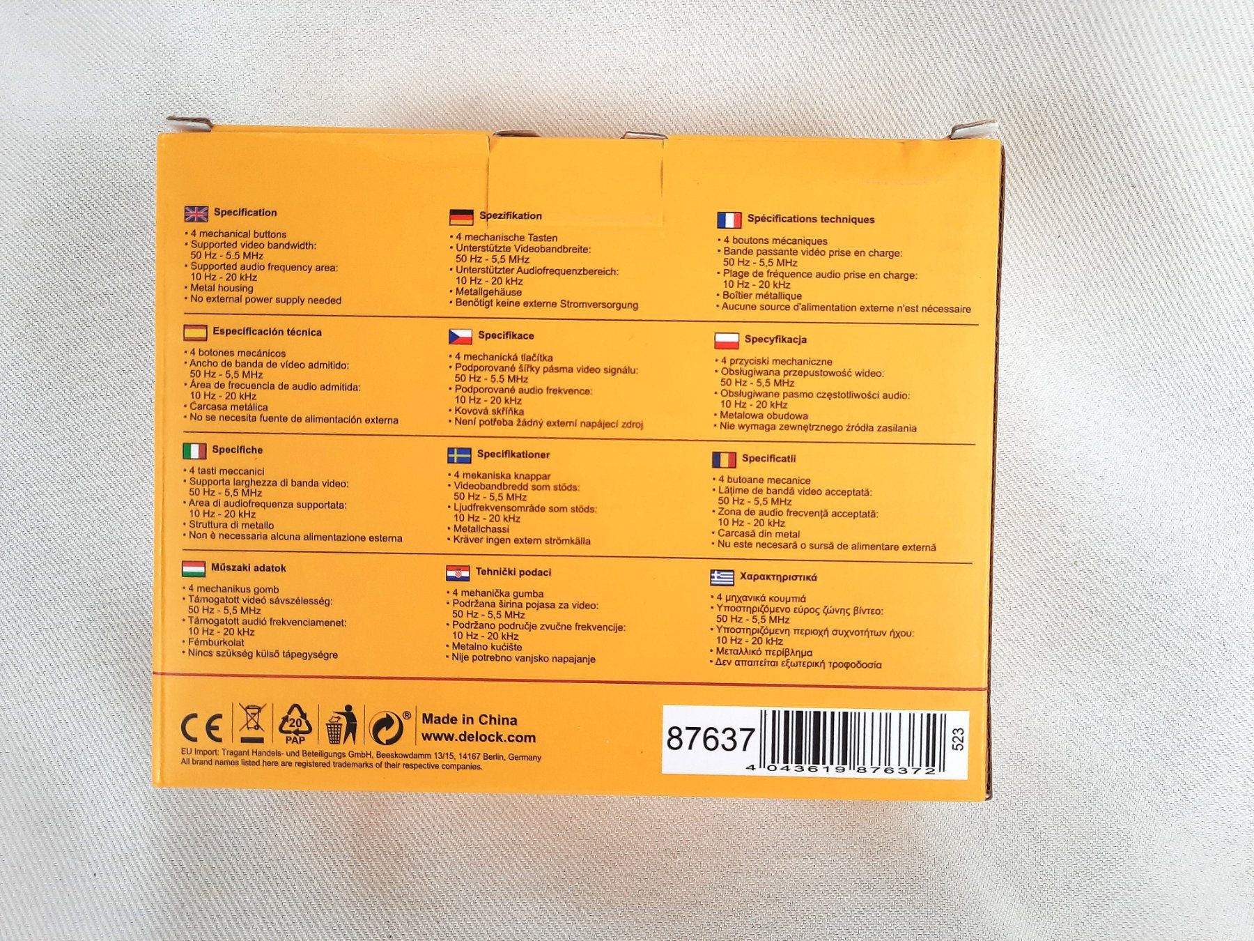 Unità & Adattatore: DELOCK Umschalter Audio / Video – Nuovo (secondo la descrizione) da Beinwil am See venduto da Restwert_Beinwil 3
