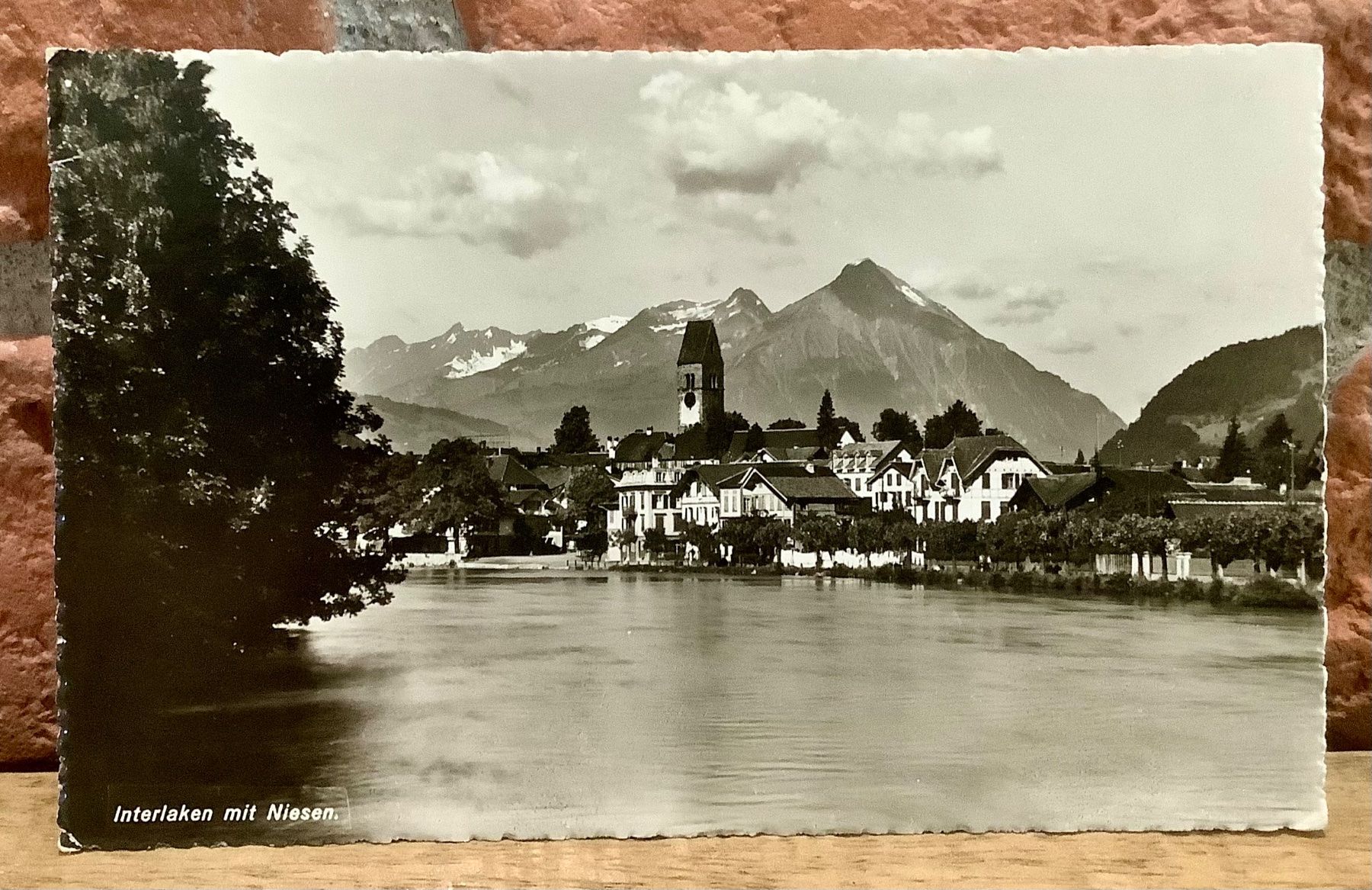 Ansichtskarten: 1943 - INTERLAKEN mit Niesen - Berner Oberland – Gebraucht aus Root von ENGLAND-TREASURES