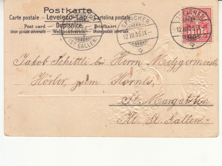 Cartoline postali: Speicher 1906, Reliefkarte – Usato da Bürglen TG venduto da StampGraf 1