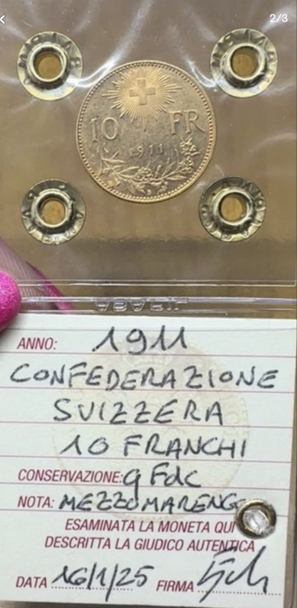 Tutti le monete: 10 Fr 1911 fast Stgl. – Usato da Basel venduto da Muchachoo