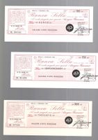 Italien Banca Sella mini assegni selten 3 stück UNC