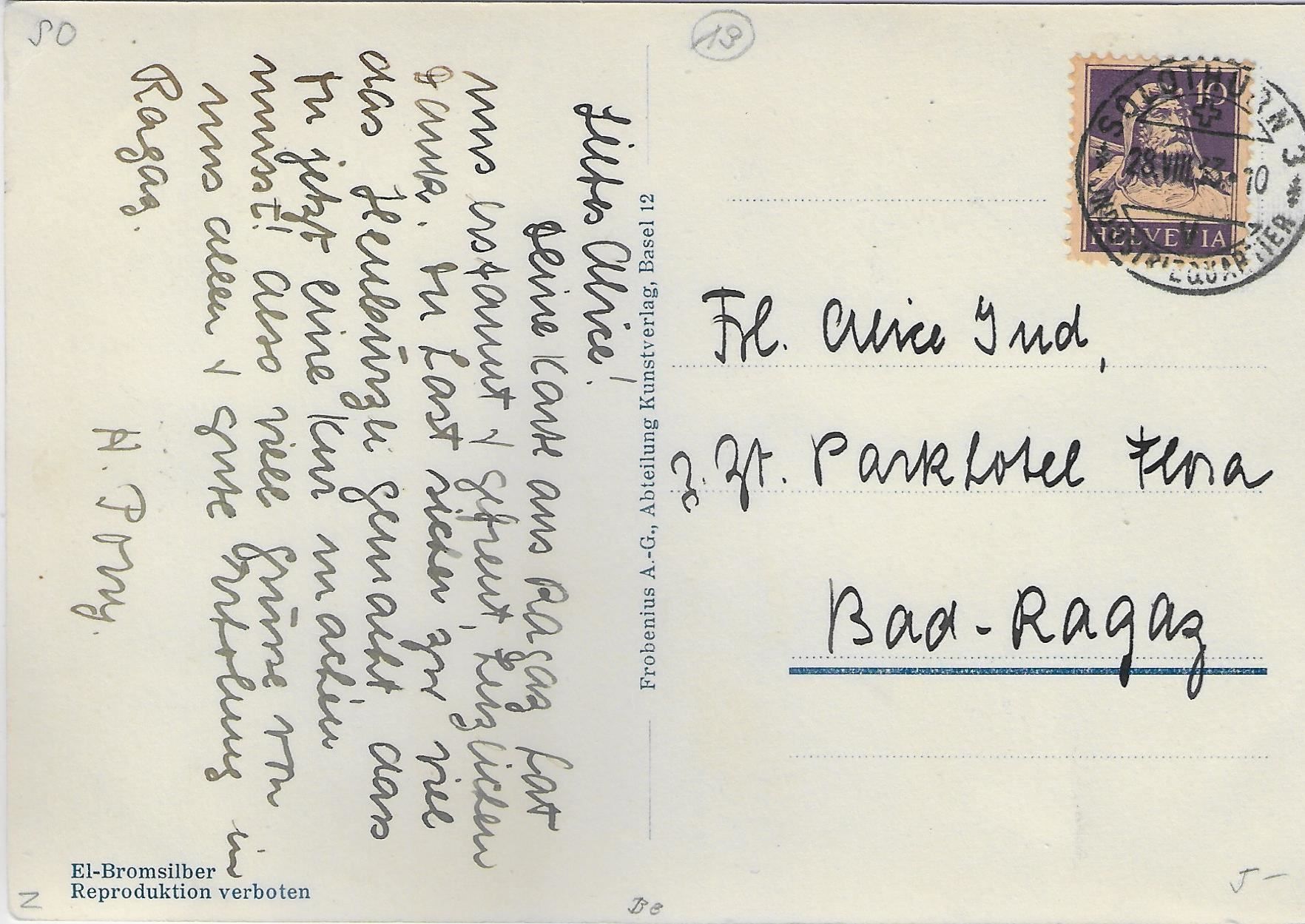 Cartoline postali: Solothurn - Teilansicht – Usato da Ettingen venduto da Kartenplanet 1