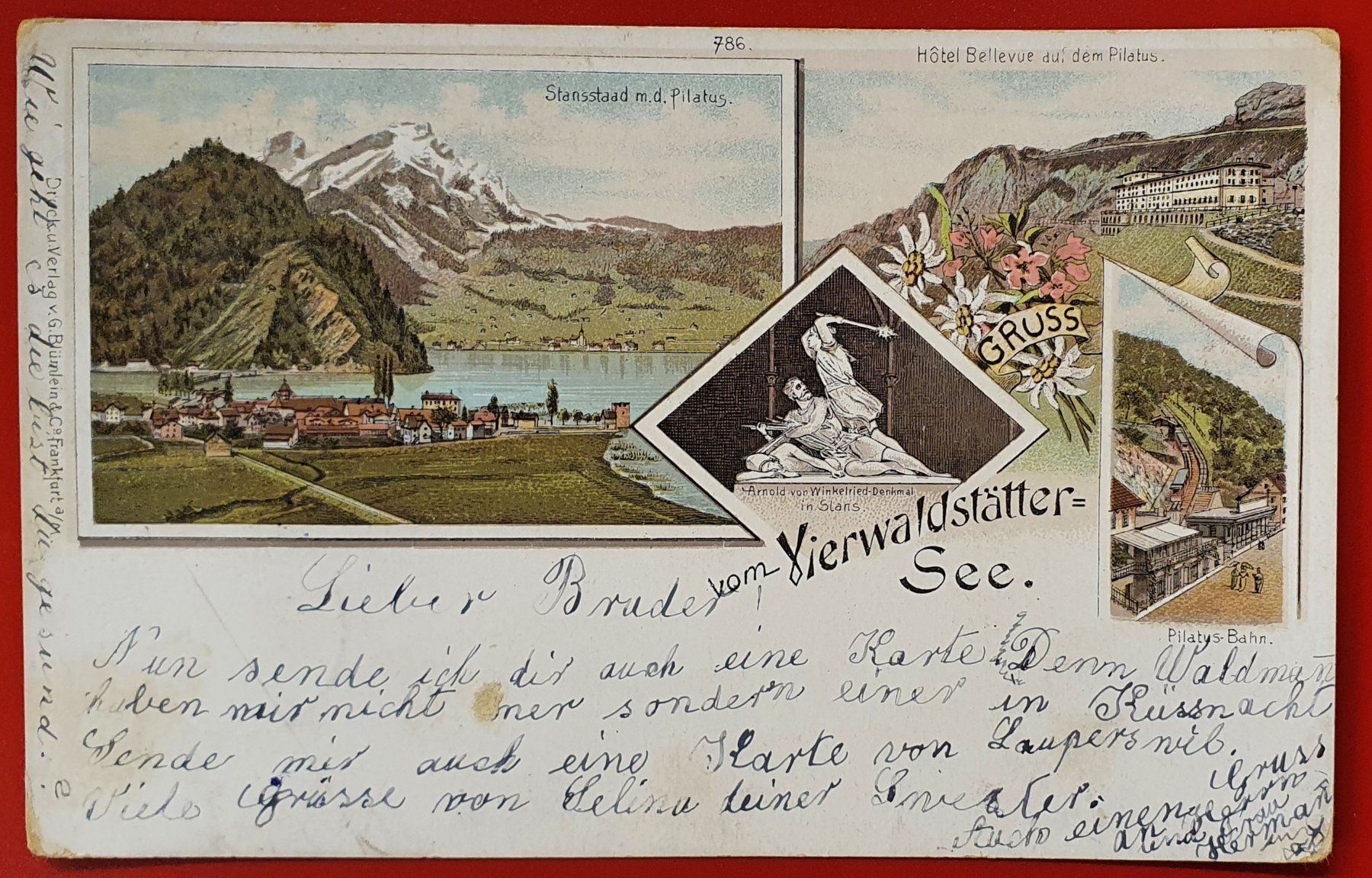 Ansichtskarten: Gruss vom Vierwaldstättersee 1900 – Gebraucht aus Kreuzlingen von Rschweiz1