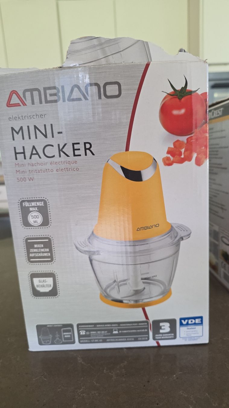 Ambiano Elettrodomestici da cucina: Ambiano Mini-Hacker 500W gelb  – Usato da Siebnen venduto da BenutzerRicardo