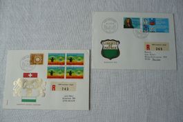 1974 - 75 2 Belege COMPTOIR