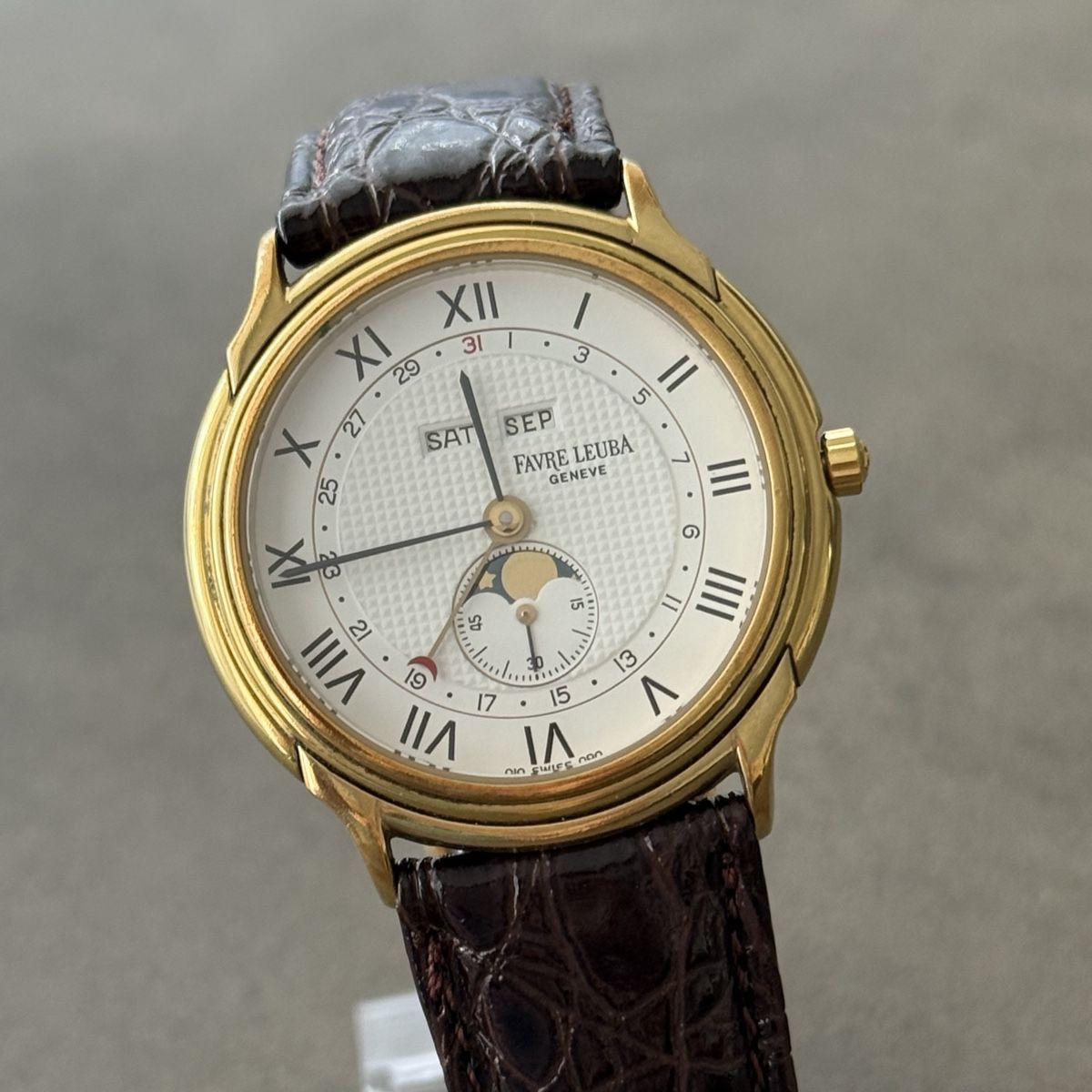 Favre Leuba Orologi: Favre Leuba Genève Mondphase – Usato da Villmergen venduto da Swiss2011 1
