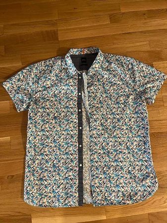 BOSS Herren Kurzarmhemd Floral/Muster  Gr. XXL Slim Fit