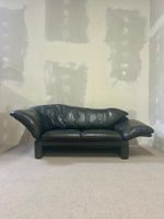 Brühl Prelude Designer Leder Sofa 3-sitzer Echtleder schwarz