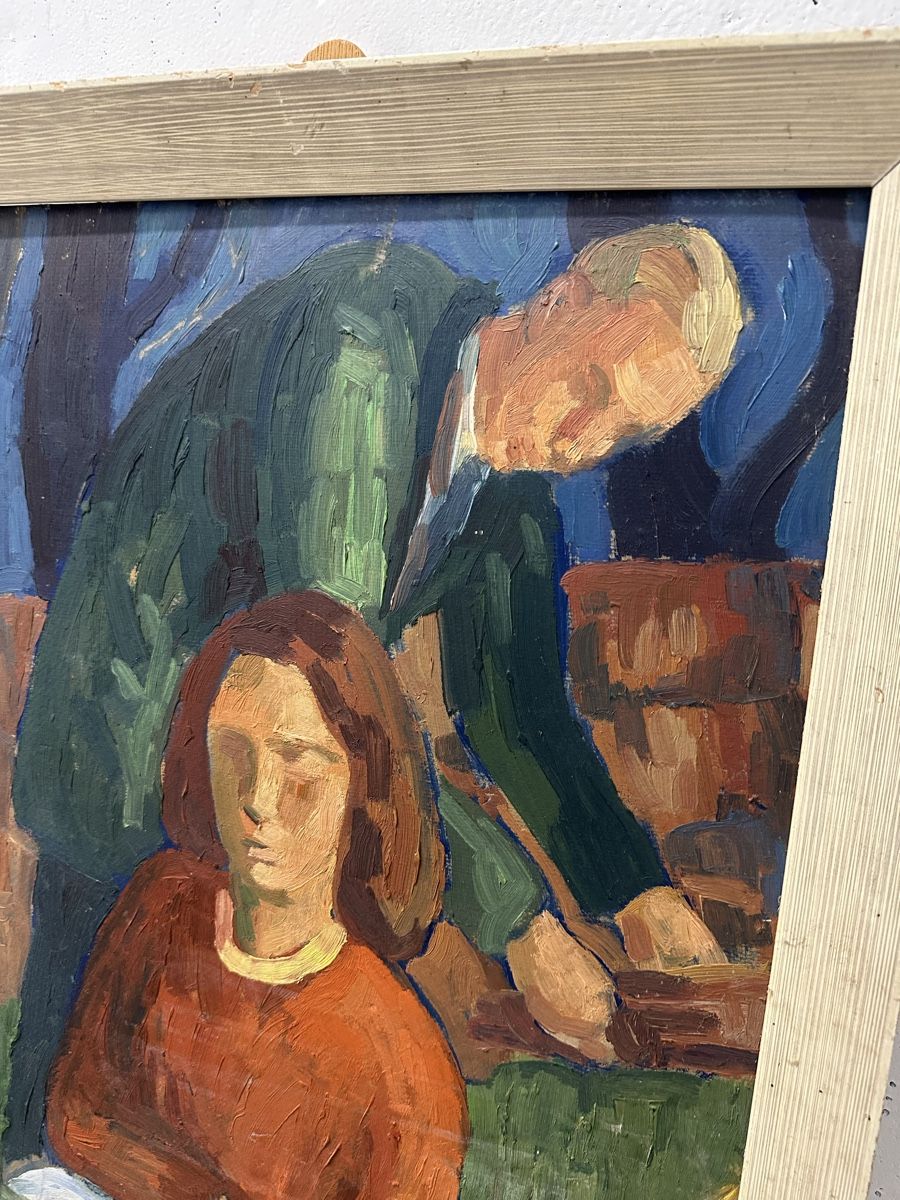 Dipinti: Expressionismus Gemälde Mann und Frau Portrait – Usato da Ebikon venduto da Gaenggeliwaar 2