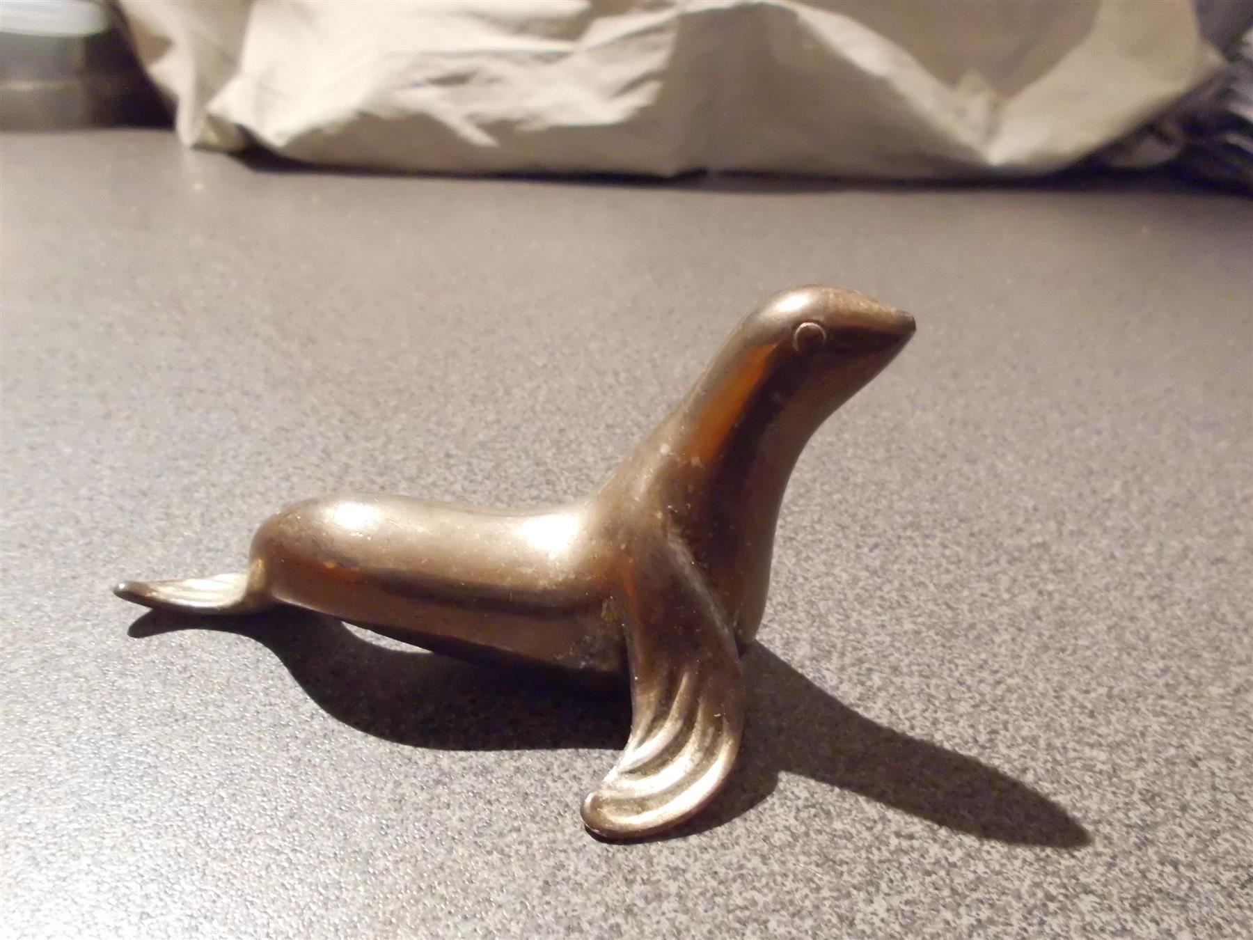 Statuette: Seehund, Metall – Usato da Zürich venduto da abraxas1291 1