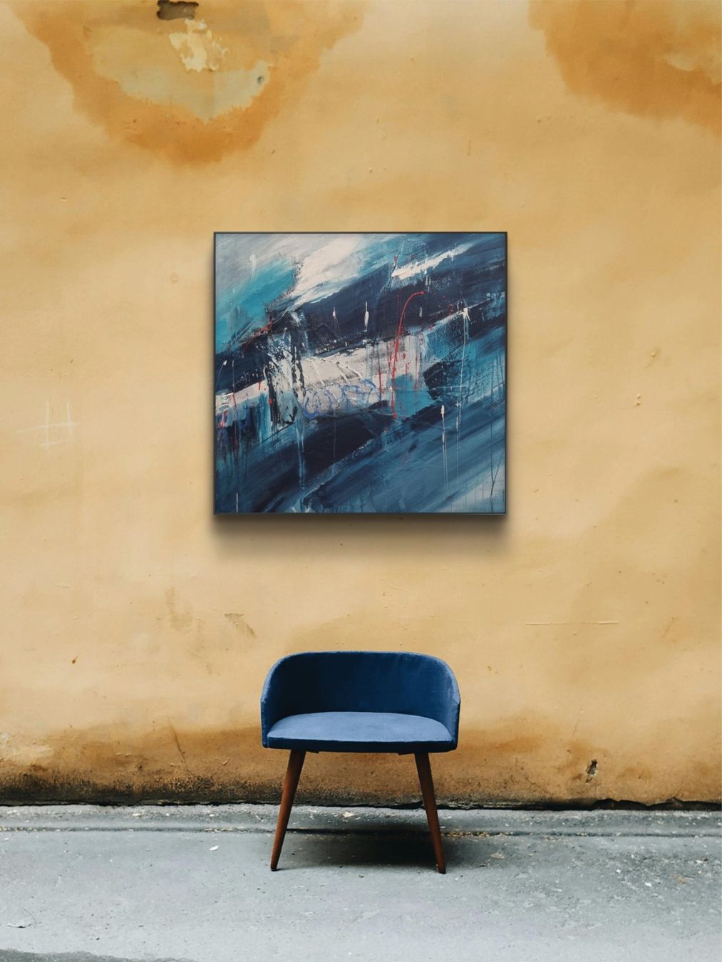 Gemälde: Originales abstraktes Gemälde 70x70cm – Neu (gemäss Beschreibung) aus Urdorf von Contra8 2