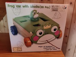 Wagen mit Bauklötzen Holz