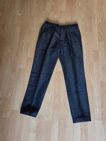 Hèrmes Hosen aus Leinen und Seide, Grösse 52