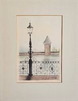 Alte Farblithografie Kappelbrücke Luzern