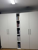 Schrank mit Bettfunktion und Regal weiss gut erhalten