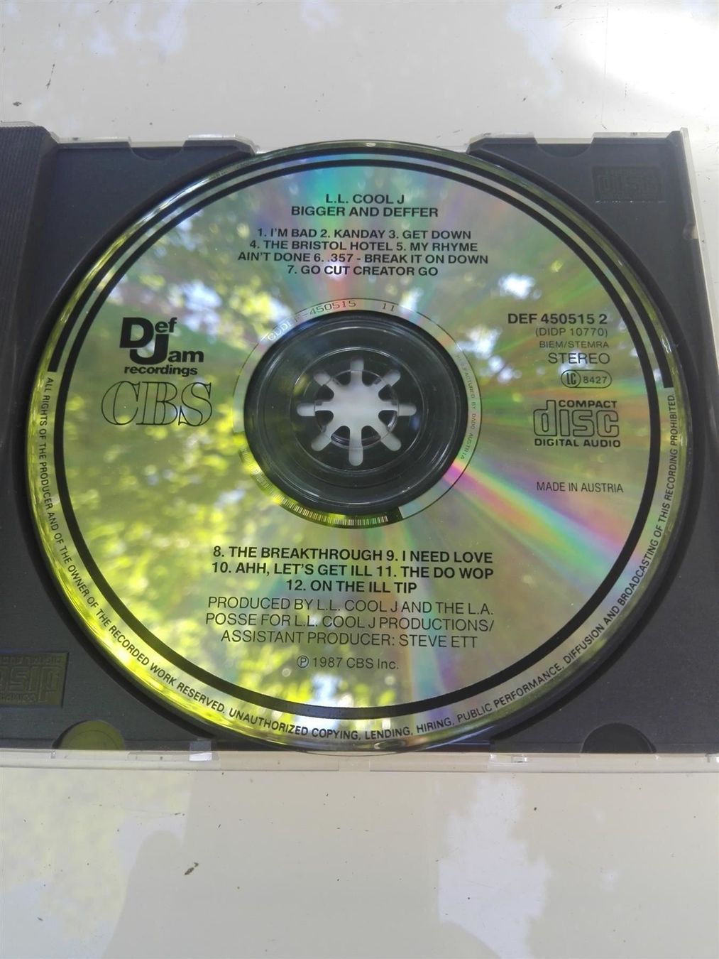 CD: LL Cool J - Bigger and Deffer                        ©'1987 – Usato da St.Gallen venduto da elk2023 2