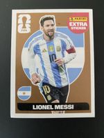 Panini FIFA Extra Sticker Lionel Messi neu Gold