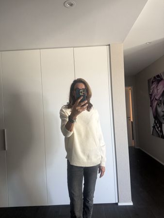 Liviana Conti Pullover Wolle Kaschmir weiss guter Zustand