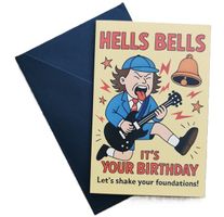 Geburtstagskarte HELLS BELLS, mit Umschlag  (neu/OVP)