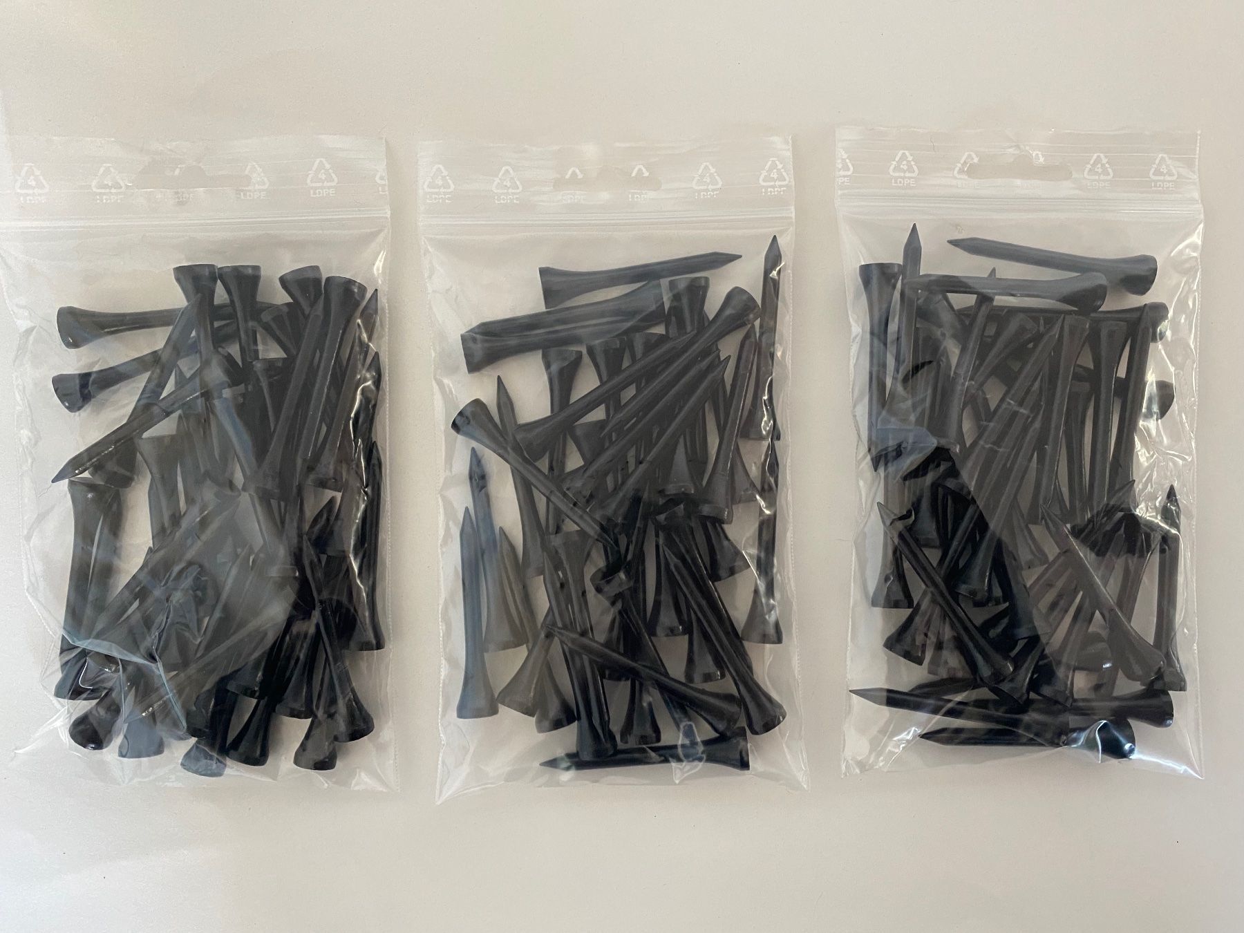 Articoli in legno: 100 Golftees 54mm Holz, schwarz – Nuovo (secondo la descrizione) da Bergdietikon venduto da shimano4 1