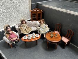 Puppenstube Püppchen mit Zubehör und