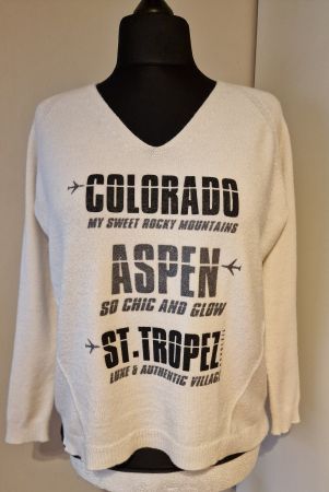 Cooler Pullover mit Print Colorado, Aspen, St.Tropez Gr.M