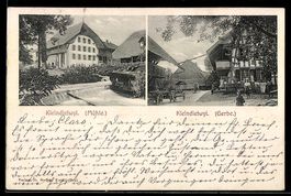 AK Kleindietwil, Mühle und Gerbe, Fachwerkhaus