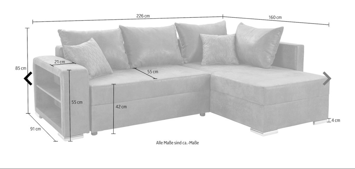Sofas: Schönes Ecksofa / couch mit Regal-Element leicht gebraucht – D'occasion à Spreitenbach par ile_kr7x 1