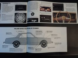 Prospekt Plymouth Volaré 1980, Rarität, Sammlerzustand