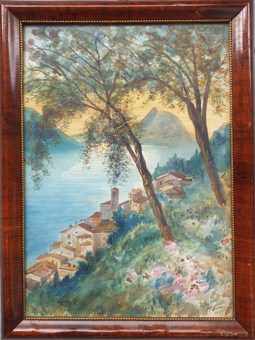 Dipinti: altes Aquarell / Gandria – Usato da Zürich venduto da B-Rock