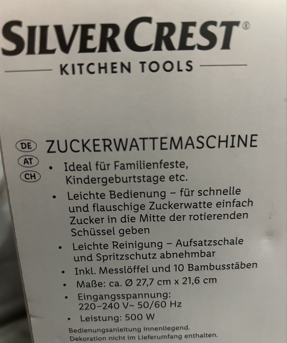 Küchengeräte: Zuckerwatten-Maschiene NEU – Neu und originalverpackt aus Winterthur von stella67 1