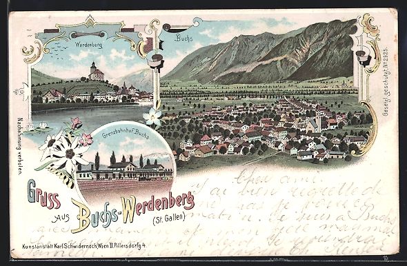 Cartes postales: Litho Buchs-Werdenberg, Totalansichten,  – D'occasion à Berlin par bartko-reher