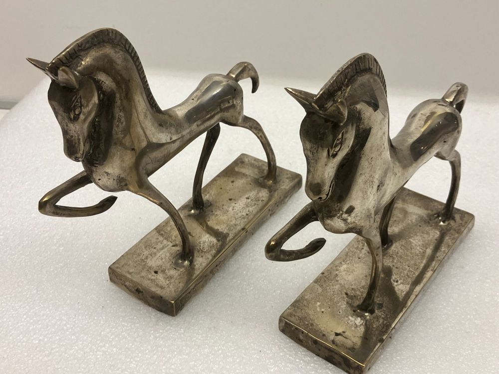 Skulpturen & Statuen: Design-Klassik: 2 spezielle Pferde-Rössli Skulpturen - Guss – Gebraucht aus Thun von retoolinoo 1