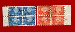 EUROPAMARKEN 373 374 VIERERBLOCK 1960 ET NEU