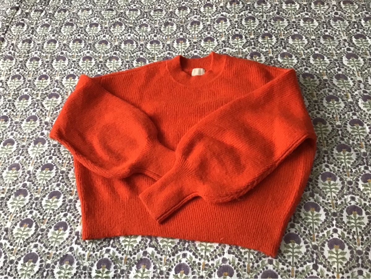 H&M Pulls & Sweat-shirts: Trendiger Strickpullover von H&M in Orange, Grösse S. – Neuf (Voir description) à Dübendorf par sofasurfer01 2