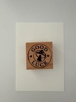 Rubber Stamp Good Luck Mushroom New