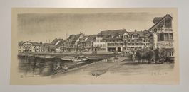 Lithografie von Stäfa nummeriert und signiert 1987