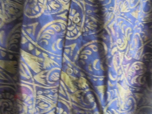 Camicie: BATIKHEMD Gr. 48 Blau/Gold/Beige NEU – Nuovo (secondo la descrizione) da Hinwil venduto da Glasperlen 2