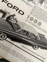 Ford - 4 alte Werbungen / Ancienne réclames 1957/58