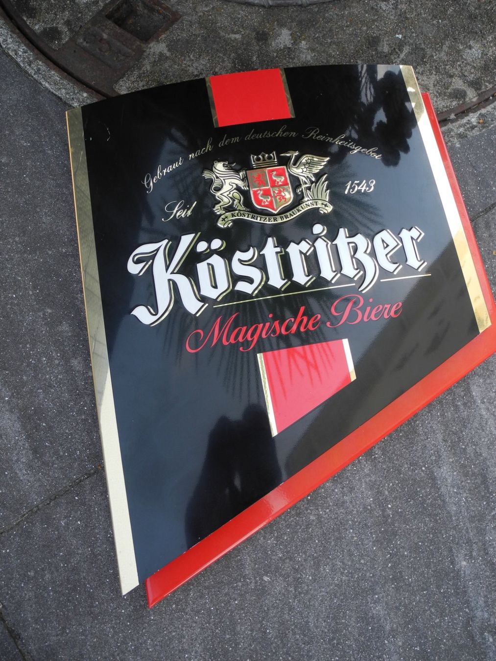 Schilder: KÖSTRITZER BIERSCHILD – Gebraucht aus Reinach AG von Huckleberrysix 3