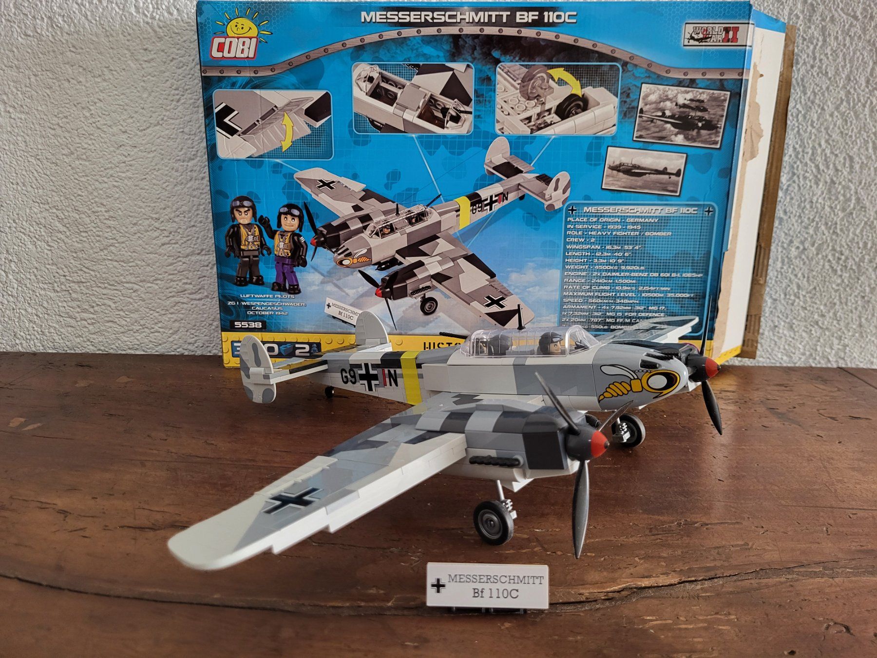 Cobi Baukästen: Cobi 5538 Messerschmitt Bf-110C "Zerstörer", Jagdflugzeug – Gebraucht aus Däniken SO von Wackeldackel01 1