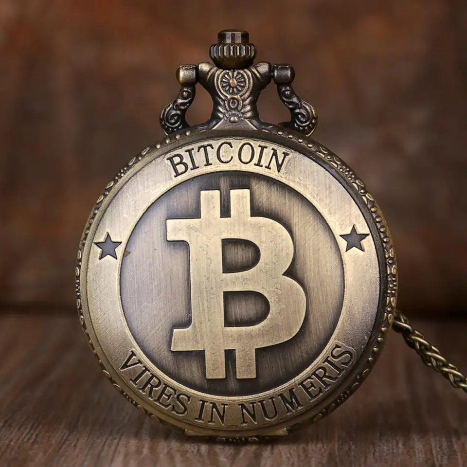 Uhren: Bitcoin Taschenuhr – Neu und originalverpackt aus Niederurnen von Ghost.recon
