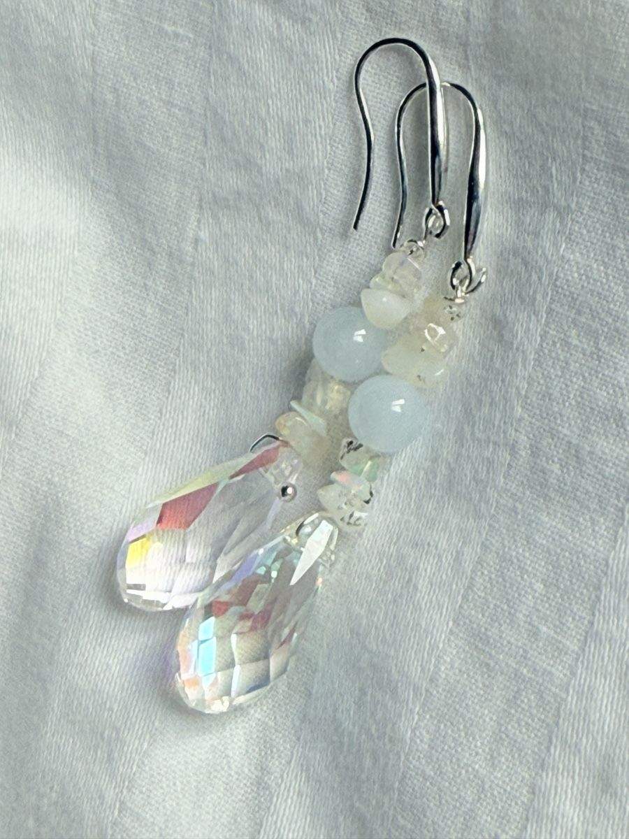 Orecchini pendenti & Orecchini a lobo: Opal, Aquamarin & Swarovski Crystalls NEU – Nuovo e nell'imballaggio originale da Basel venduto da Chili007 1