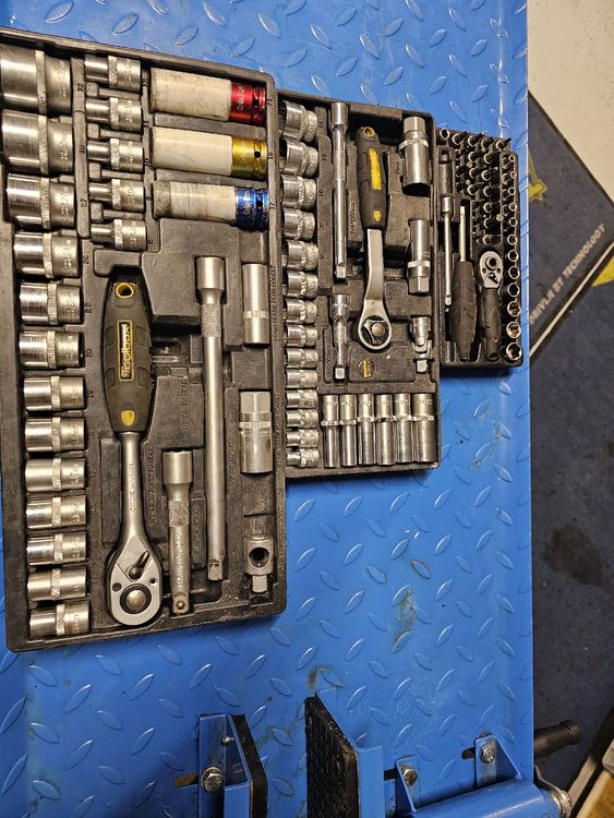 Ratschen-Set Mit Flexiblem Drehkopf – 3-teilig, 1/4", 3/8" & 1/2" Antrieb, Chrom, Für Enge Räume