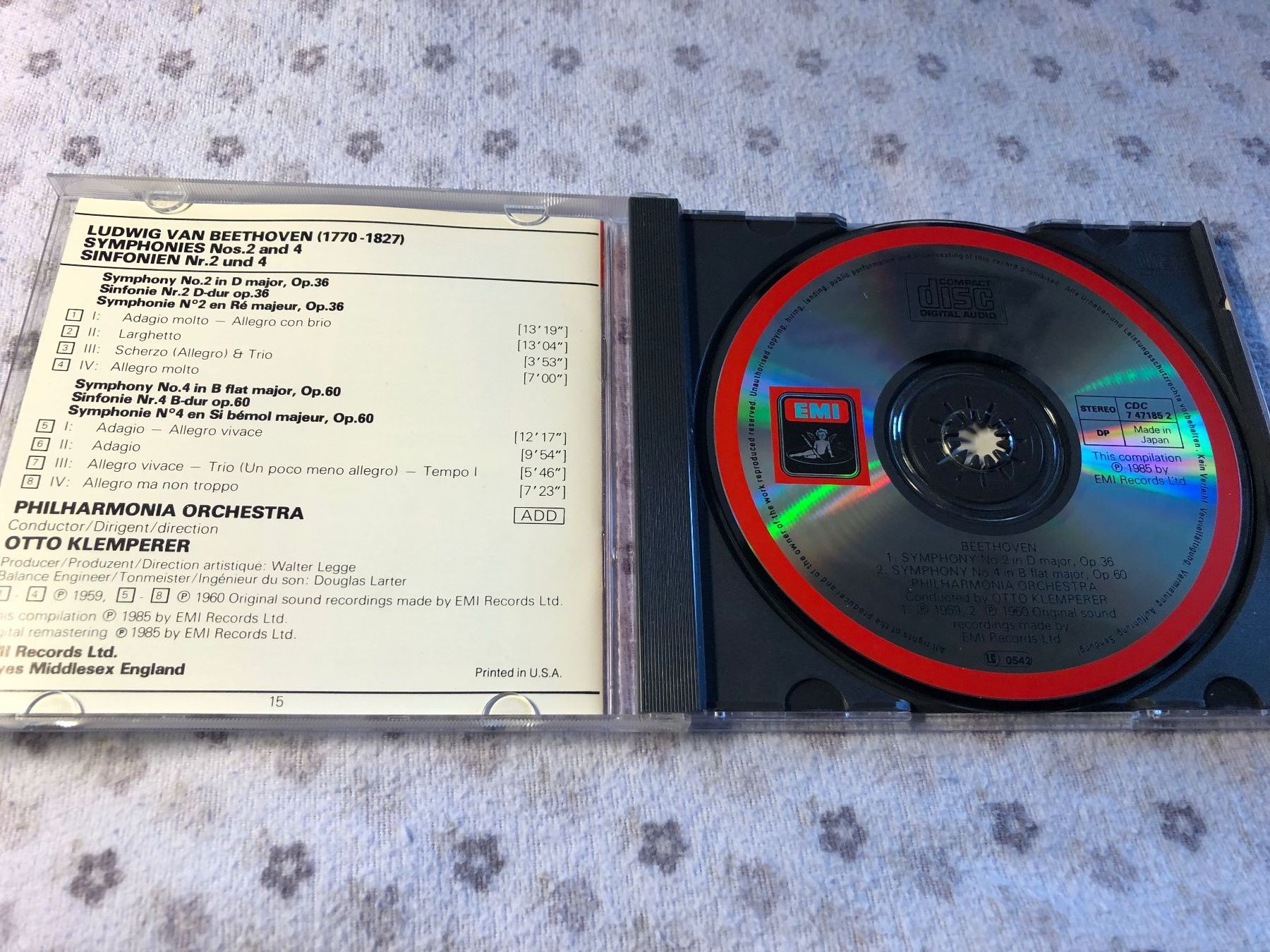 CD: Klemperer: Beethoven Sinfonien Nr.2 & 4, CD – Usato da Schübelbach venduto da Bemafaja 2