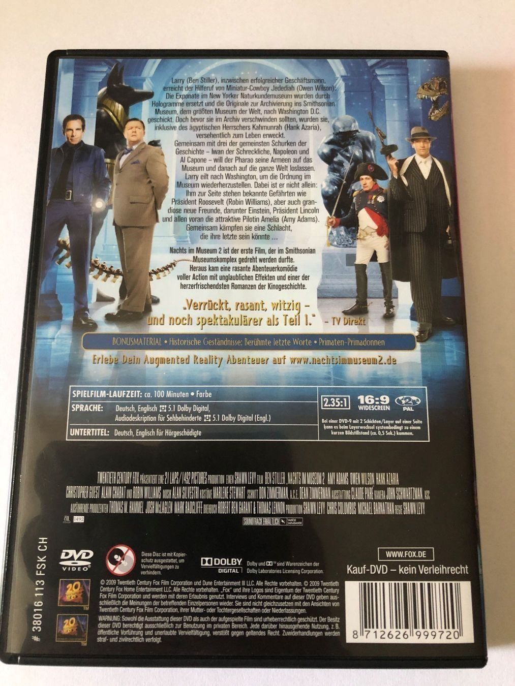Tutti i DVDs: Nachts Im Museum 2 ( DVD ) – Usato da Riehen venduto da M.S.DVD 1