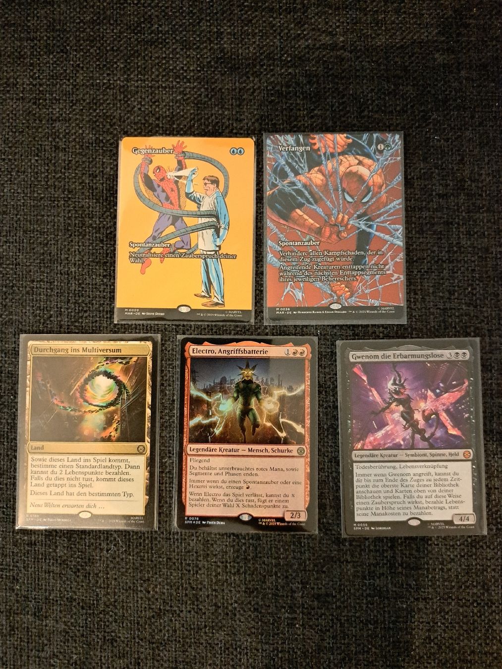 Magic The Gathering Sammelbilder & Trading cards: Magic the Gathering Karten Set Spiderman 5 Stk selten – Neu (gemäss Beschreibung) aus Bottmingen von LuffyGear