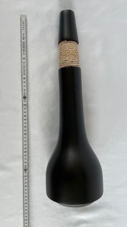 Black hard wood design vase