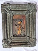 Antikes Reliefbild, Krieger Figur, Bronze & Keramik